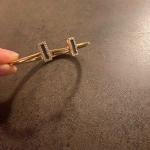 Kate spade bangle bracelet - black and gold